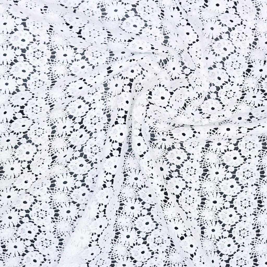 Autumn And Winter Milk Silk Embroidered Fabric Chinese Style Dress Dress Dress High-End Lace Fabric