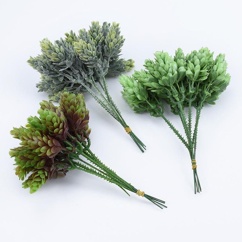 Plastikgriff Bouquet Blumen Ananasgras Simulation Kunstblumen Designer DIY Blumenarrangement Grün Wanddekoration Blumen Shooting Requisite