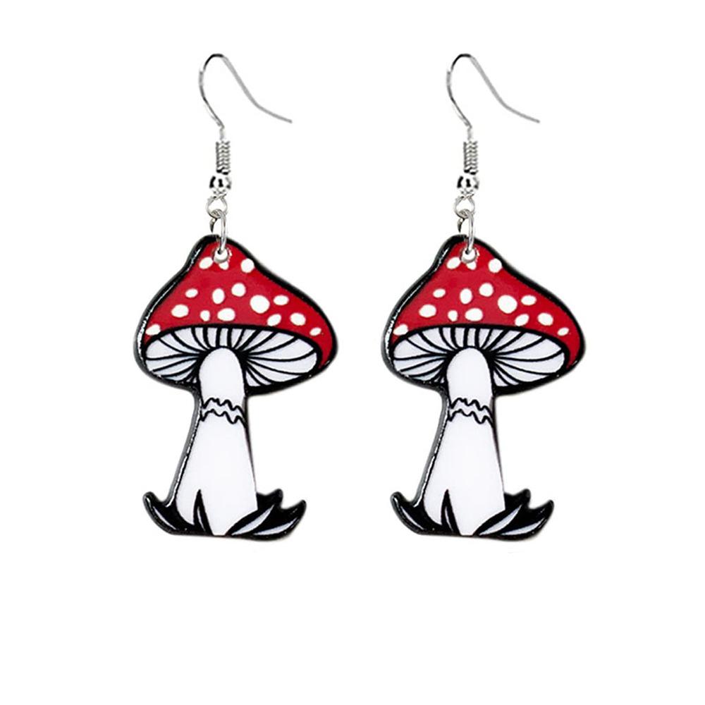 Acrylic Mushroom Girl Sexy Personalized Funny Retro Earring Fashion Ear Drop For Women