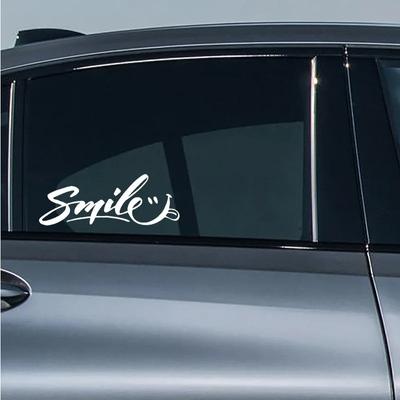 1PCS Auto Decals Smiling Face King Car Sticker Body Motorcycle Electric Decoration Creative Personality Stickers PVC Waterproof