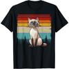 Siamese Cat Vintage Distressed Retro Style Cool Siamese Cat T-Shirt