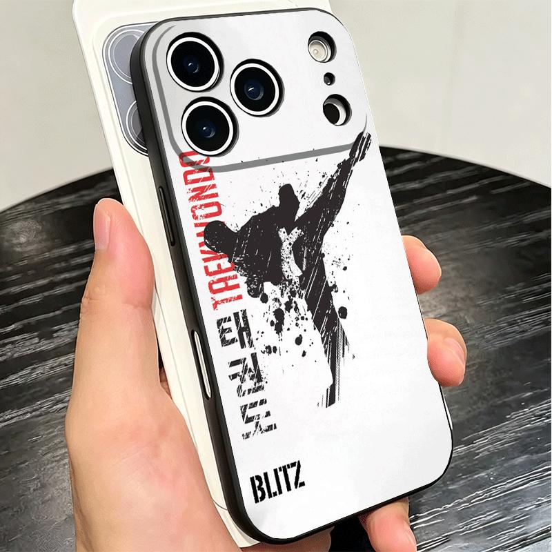 Taekwondo Kungfu Desgin Soft Phone Case for iPhone 16 16E 17 Air 15 Pro Max 14 Plus 13 Mini 11 12 7 Black Cover Back Shell