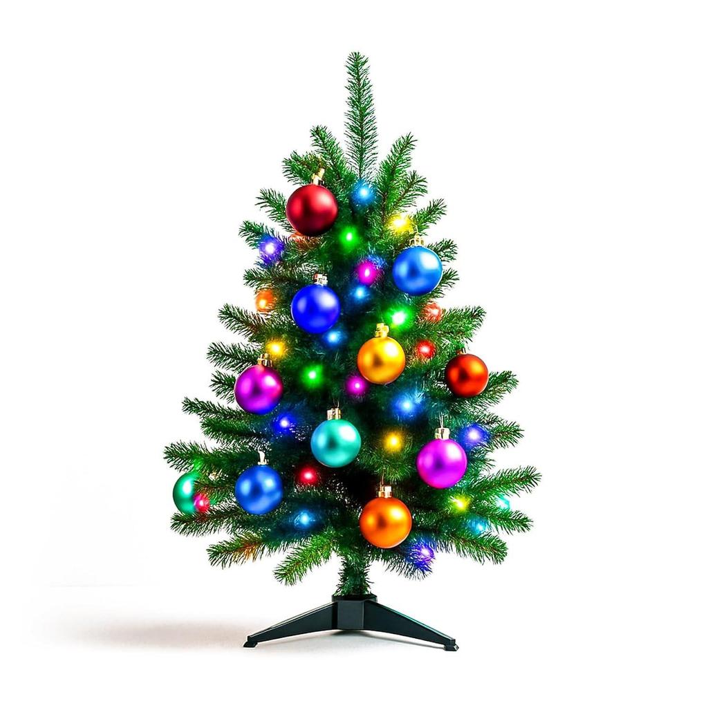 Small Christmas Tree 2 Feet for Christmas Celebration, Artificial Christmas Tree with Foldable Stand, Xmas Tree Christmas Decorations Items