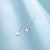 Clover Earline Women's Ins Temperament Long Earrings Simple and Small Flower Earrings