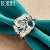 Anillo de Flor de Rosa en Flor de Plata 925 DOTEFFIL Para Mujer Moda Boda Fiesta de Compromiso Regalo Joyería con Encanto