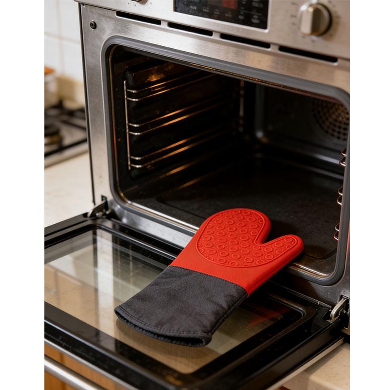 Heat insulation gloves, anti-scalding gloves, silicone kitchen heat insulation oven gloves, baking and high temperature resistan