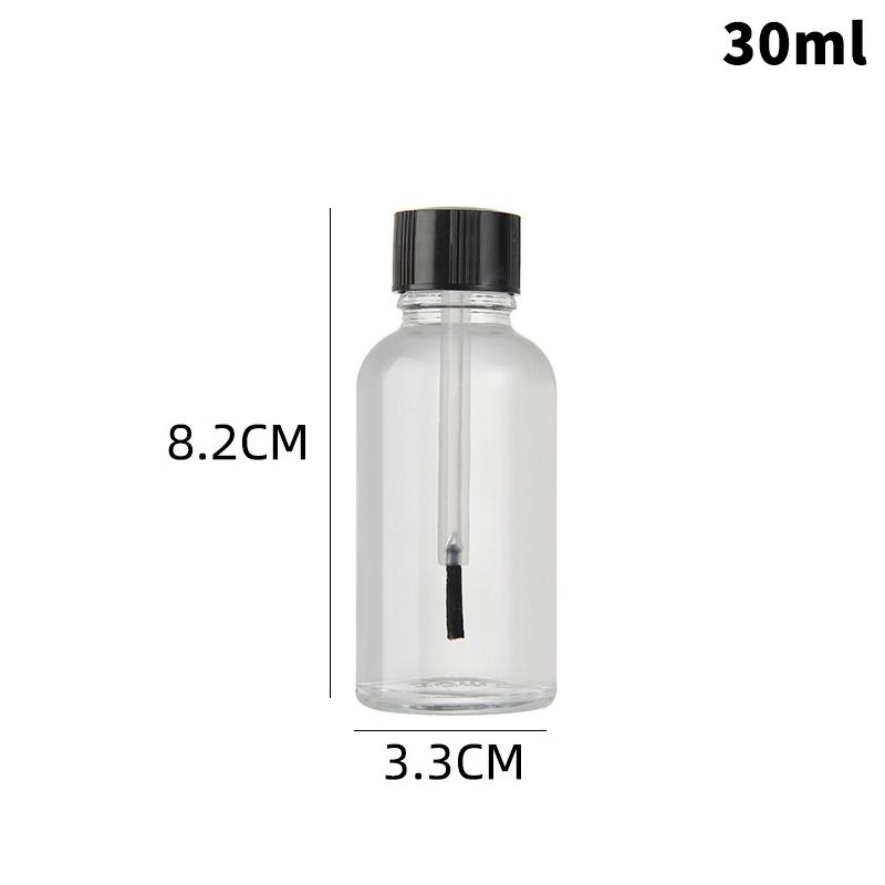 Transparent Glass Nail Polish Bottles Empty Refillable with Brush for Essential Oils and Home ManicureHot Sale