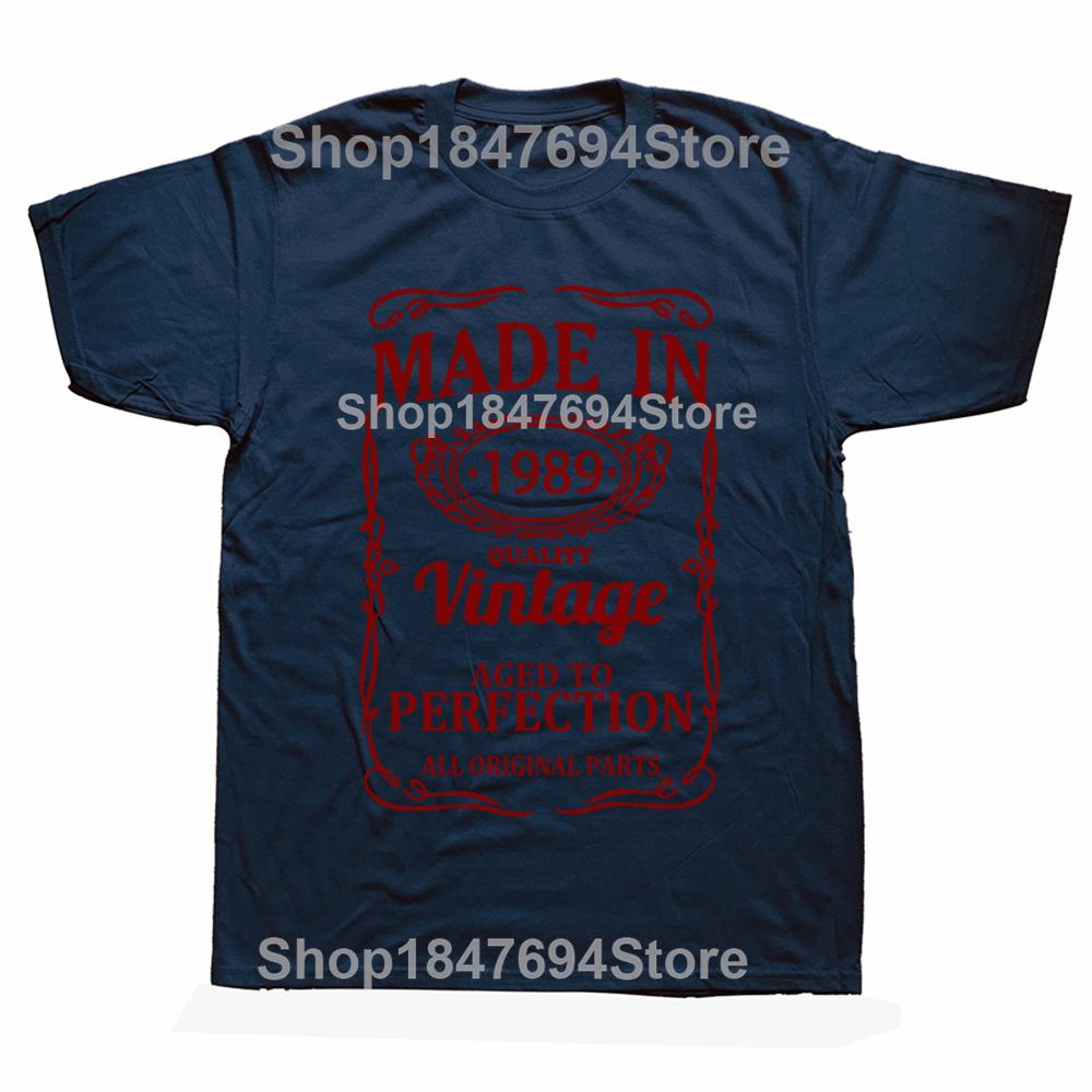 Made In 1989 All Original Part T Shirt Funny Men Short Sleeves Vintage Classic Birthday Gift Cotton Comfortable Party Tshirt