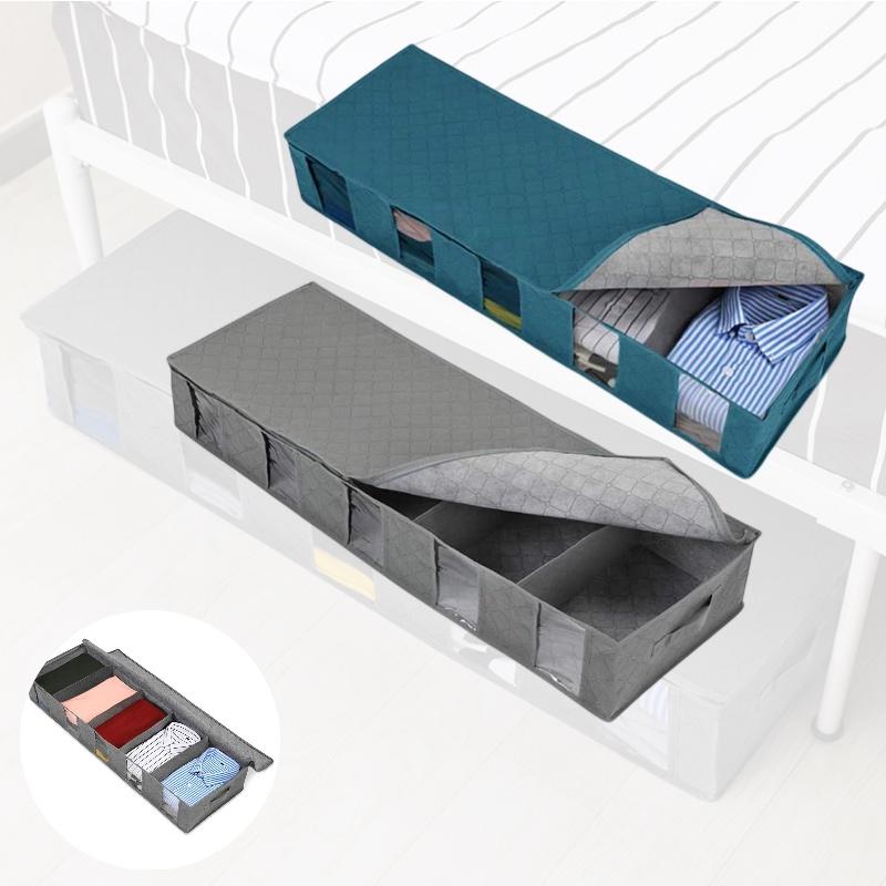 Foldable Non-woven Bed Bottom Storage Bag For Clothes And Quilts Moisture-proof And Dustproof