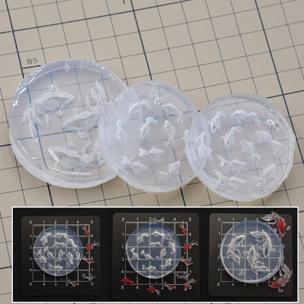 Multipurpose Sturdy Silicone Mould to Craft Goldfish Candle Holders Easy Demolding Portable for Artistics Home Decoration