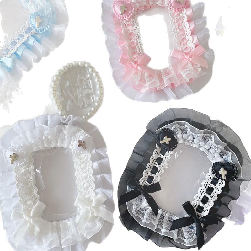 Lace Bow Ballet Style Cute Card Holder Ita Bag Set, Small 3-Inch.