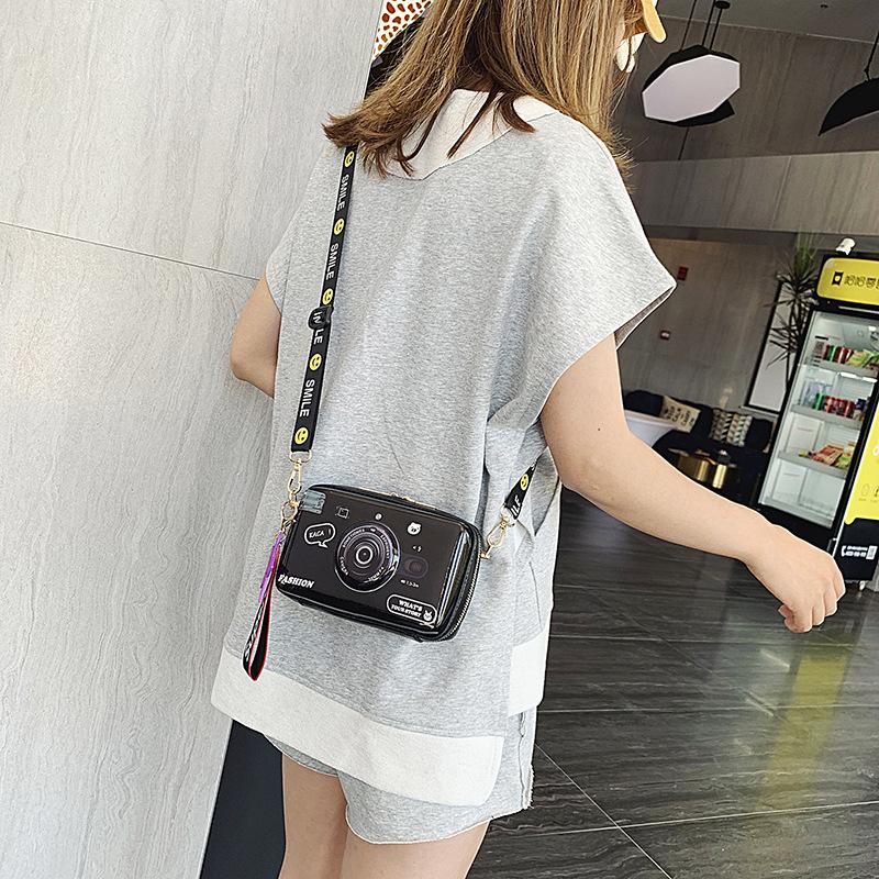 Bags Photo Camera Bag 2025 New Summer Cartoon Cute Printed Girl Fashion Versatile Messenger Small Square Bag Tide