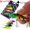 Fiske lokker Crankbaits med diskantkrok toppvannslokk, Bass Minnow Popper Walleye agn