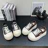 2025 autumn new small 7cm lightweight platform fashion women's casual little white shoes trendy leather muffin shoes