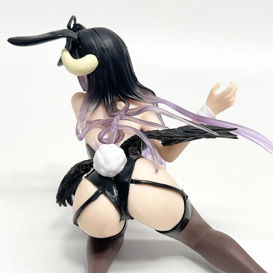 12cm Overlord Albedo Bunny Girl Anime Figure Noodle Stopper Albedo Swimsuit Action Figure Adult Sexy Collectible Model Doll Toys