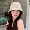 Women Hat Basin Hollowed-Out Design Sun Fisherman Hat Summer Accessory
