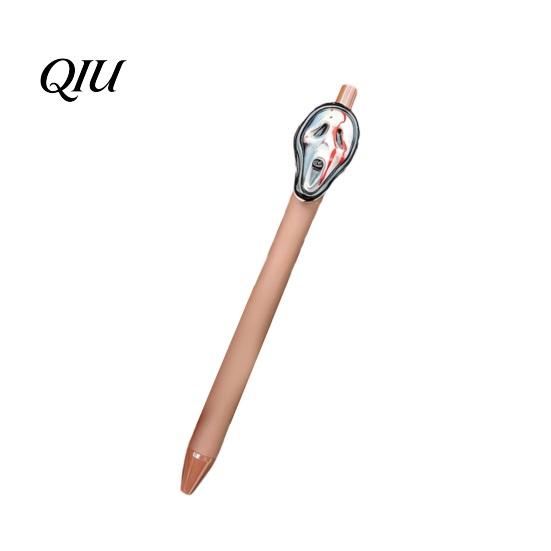 Novelty Halloween Party Favors Ballpoint Pen, Cute Ghost Skull Pumpkin Retractable Gel Ink Practical Stationery for Daily Use 0.5mm Fine Point Writing