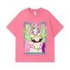 T-shirts Lavés 275 GSM 100% Coton Demon Slayer V53 Impression Waifu Mitsuri T-shirt Unisexe en Coton Épais