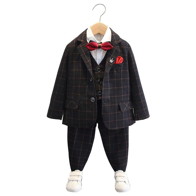 Boys' Formal Suit Set: Page Boy, Piano Performance, Medium & Large Sizes, Handsome Spring/Autumn Jacket