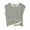 2026 Summer Minimalist Striped Side-Tie Knit Top