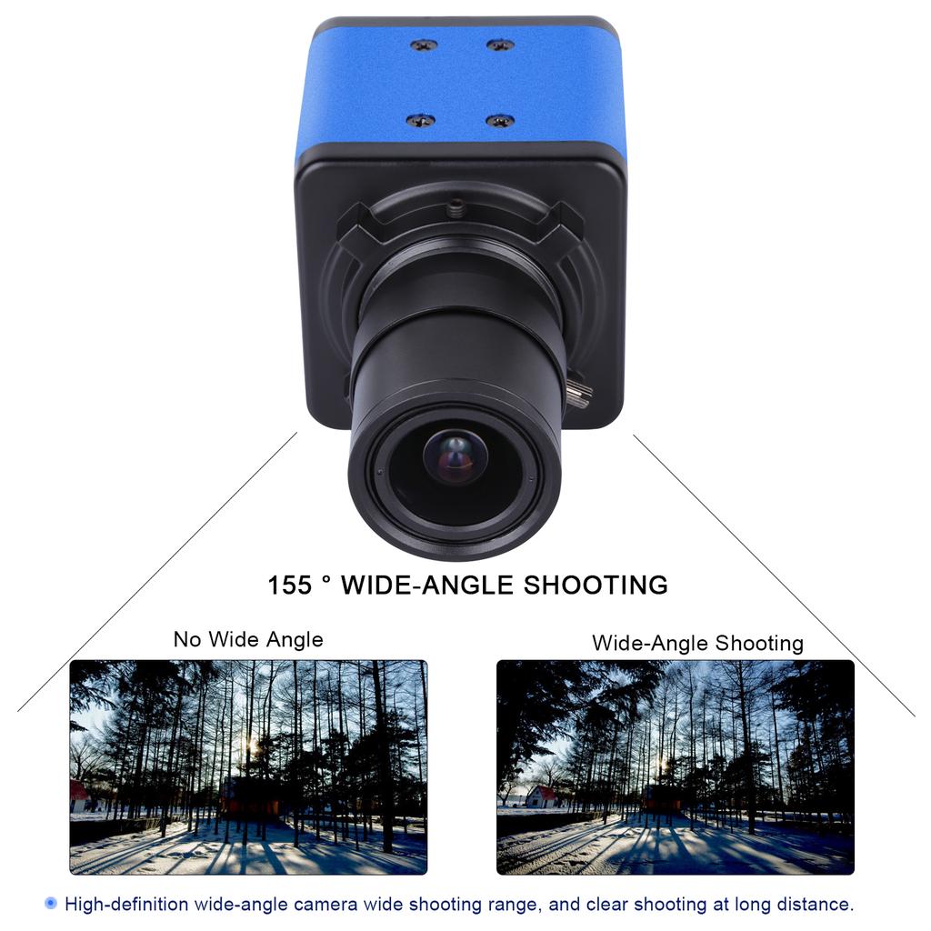 Aibecy 1080P HD-kamera Datakamera Webkamera 2 megapiksler 5X optisk zoom 155 grader vid visning