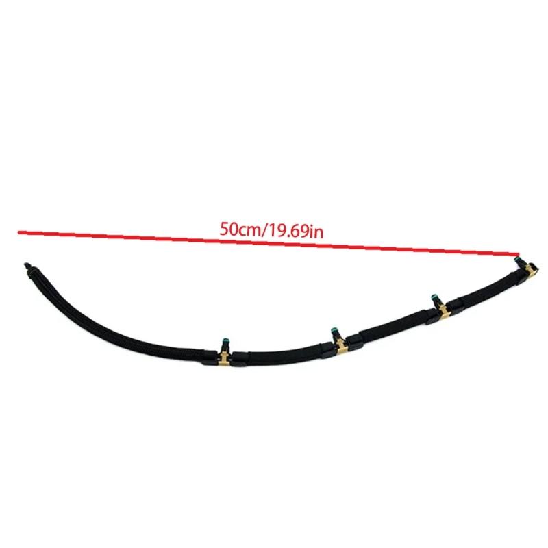 Fuel Injector Return Pipe Leak Offs and Clip LR082275, JDE38281 Fuel Overflow Hose for Select Models