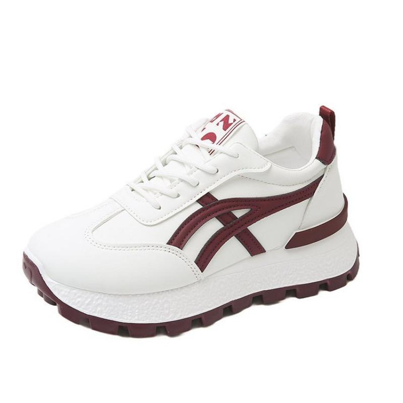 

Модные спортивные туфли в стиле кампус, женские, весенние, новые, простые кроссовки на шнуровке, студенческая платформа, кроссовки для папы 41 бордовый