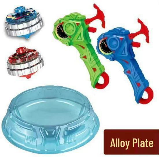 Free Shipping Dual Alloy Burst Gyro Toy - Magic Light Pull String Battle Gyro