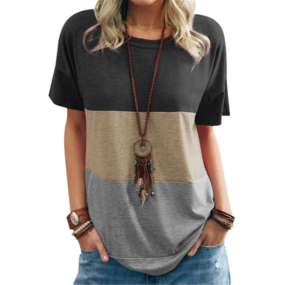 Oversized Top Summer Round Neck T-Shirt Casual Pullover 3D Printing Short Sleeve Women's Fashion Clothing Simple Style Tee Shirt