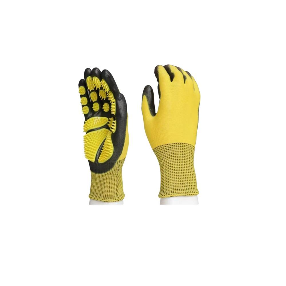 

Текстурированные перчатки для удаления шерсти домашних животных Мягкие массажные перчатки для собак Перчатки для ухода за домашними животными Для собак Кошек жёлтый