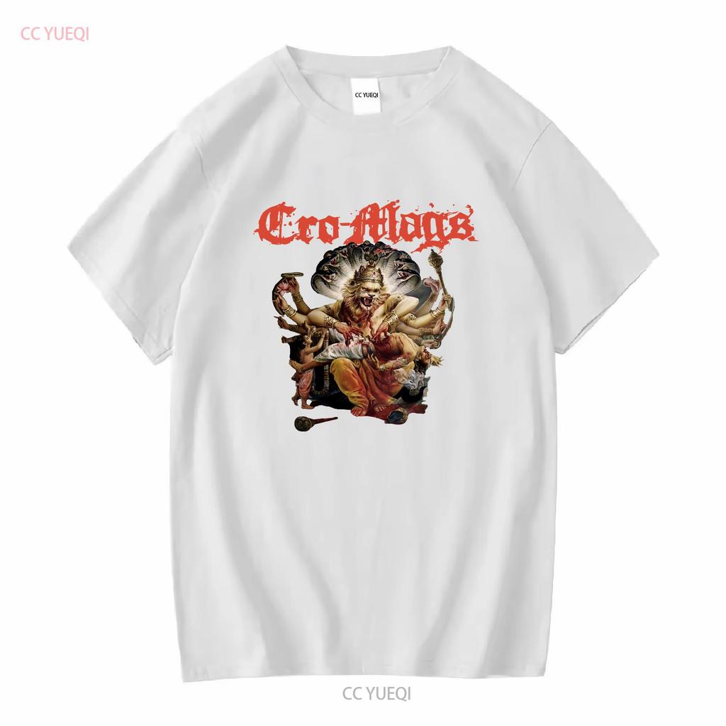 Cro Mags Band Music Black T Shirt Cotton  vintage Washed Slightly homme streetwear fashion Casual Soft Unisex Versatile