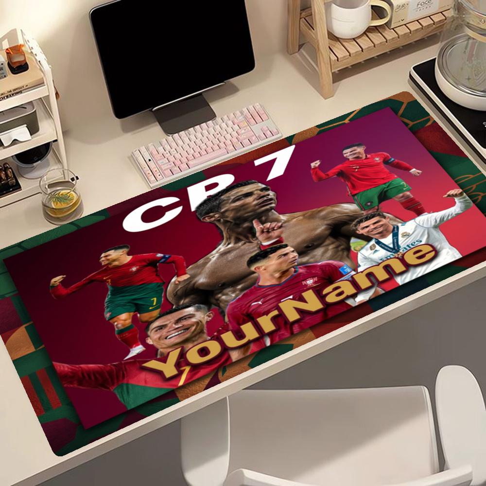 Cristiano Ronaldo Customize Your Name Mouse Pad Desk Mouse Pad Ultralong Desk Mat Nonslip Rubber Base Perfect Gift For Gamers