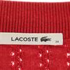 LACOSTE Long sleeve V-neck Layered knit 34 Red sweater Women Used