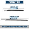 Weatherstrip Window Molding Trim Seal Compatible With 2007- Tundra Double Cab Replaces 68160-0C020 68210-0C020 68163-0C010 68164-0C010