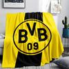 Coperta in Flanella con Stampa Logo Borussia Dortmund, Alta qualità Confortevole per Tutte le Stagioni, Decorazione per la Casa, Calore e Comfort, Perfetta per Regali di Natale