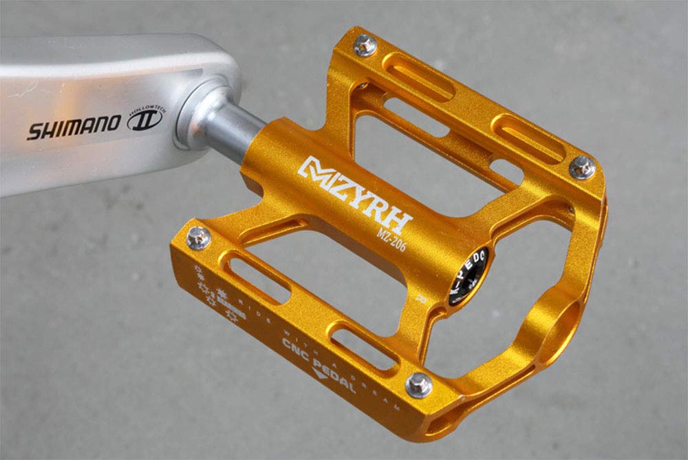 QIRUN Cross Bike Pedals, Ultra-Lightweight Aluminum Alloy Flat Pedals, Durable, Set of 2