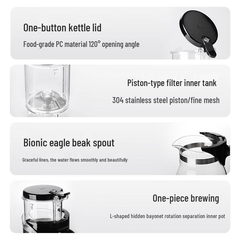 Shangming Heat-Resistant Glass Automatic Tea Maker