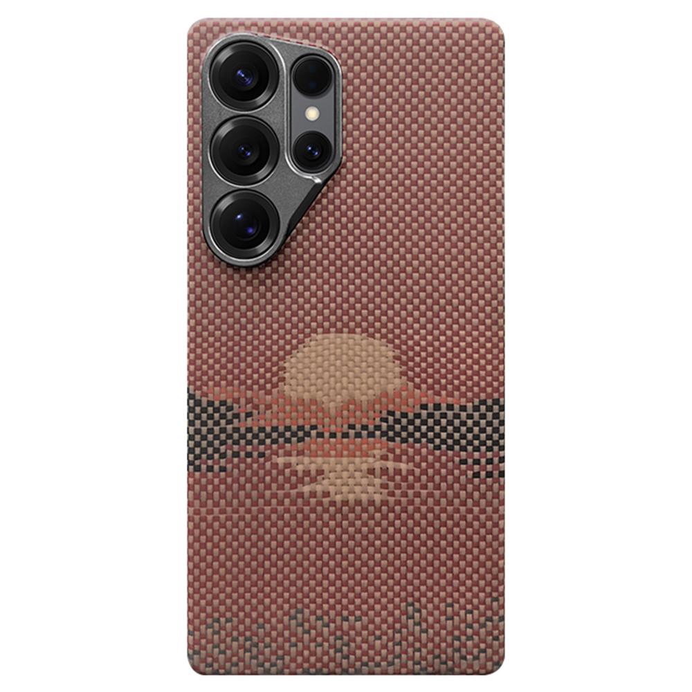 

Магнитный чехол для Samsung Galaxy S25 Ultra с точными вырезами, чехол для телефона из арамидного волокна с металлической рамкой для объектива Sun