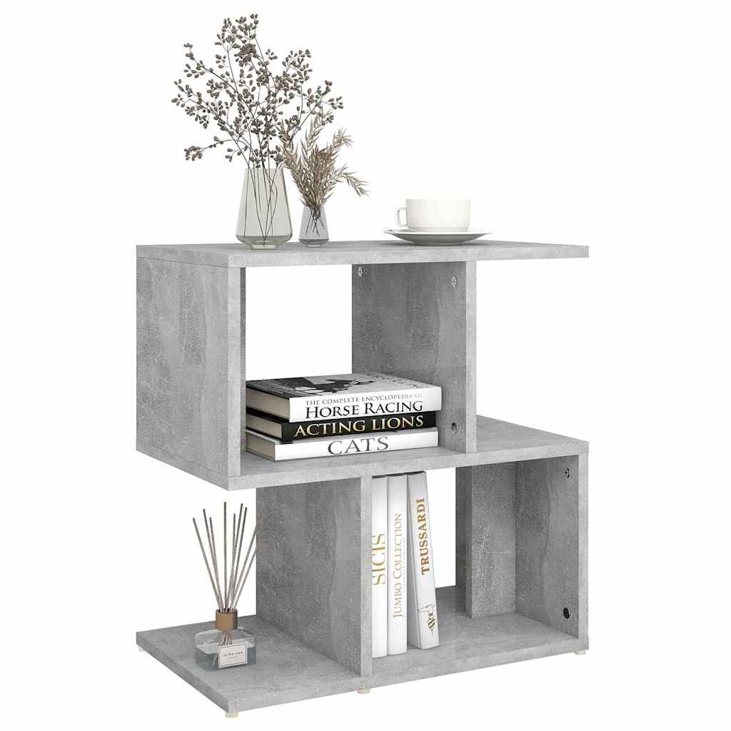 Nightstand Concrete Grey 50x30x51.5 Cm Particleboard