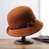 Rongmei Classic Wool Basin Hat Winter Hat Fashion British Dome Women's Banquet Top Hat Curled Hat