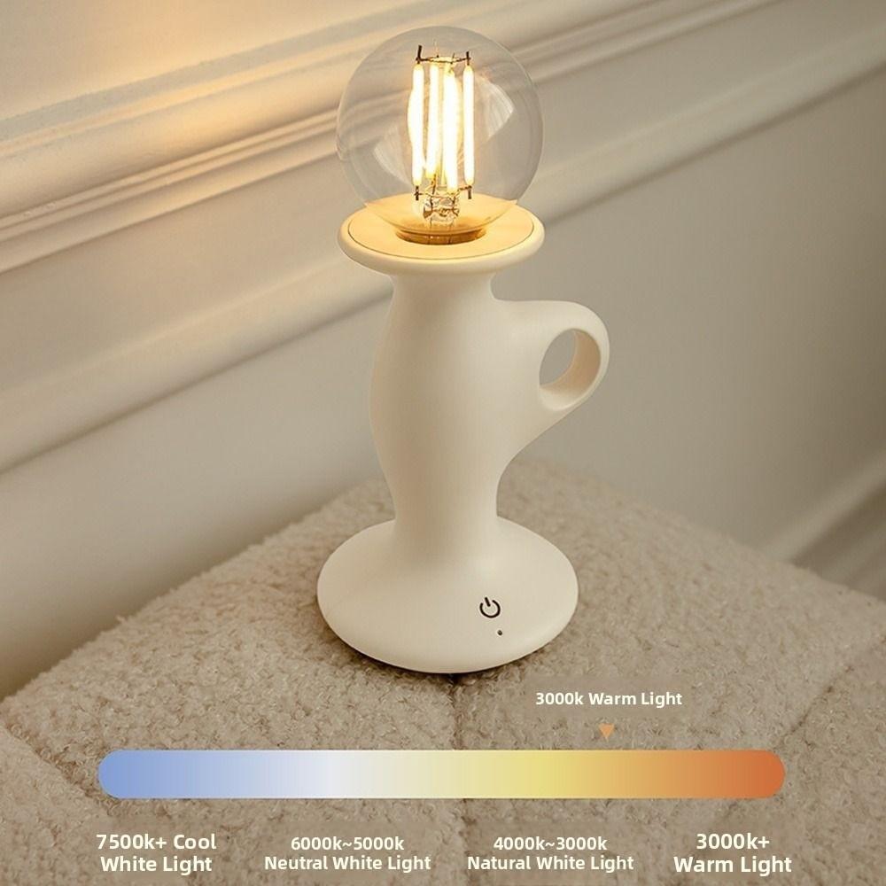 Romantic Retro Table Lamp Dimmable LED Atmosphere Lamp Candle Shape Light  Study