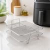 Two-Tier Air Fryer Rack Robust Kitchen Accessory Multifunctional for Baking