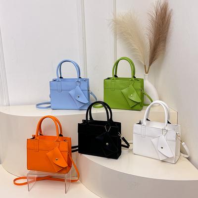 Simple Contrast Color Casual Commuting Large Capacity Fashion Design Crossbody Handbag Small Square Bag For Women