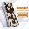 Leopard Print Phone Case For Samsung Galaxy S26 Ultra S25 Edge S24 Plus S23 FE S22 A17 A54 A55 A56 A57 5G Magnetic For Magsafe Matte Cover