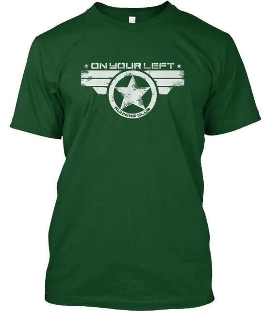 

On Your Left Running Club Distressed Fun TTshirt Made in the USA Size S to 5XL 3XL