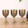 Antique 25ml Small Shot Glass With Carve Castles Pattern Designs Goblet Chalice Cup For Family Parties And Gift Givings