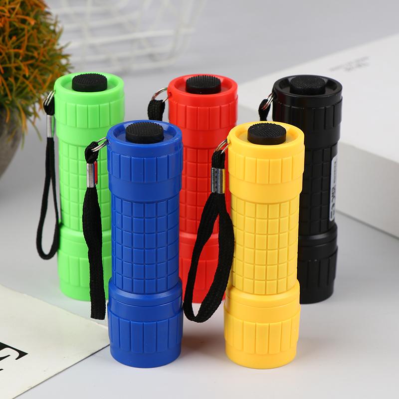 Mini Portable ABS Multifunctional Mini Strong Light Flashlight 9Leds Use AAA Battery Flashlight Camping Emergency Flashlight