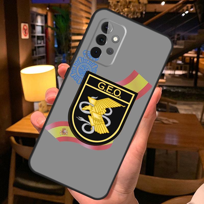Spain National Police Logo Case For Samsung Galaxy A52 A12 A22 A32 A42 A51 A71 A13 A23 A33 A53 A14 A54 A34 Phone Cover