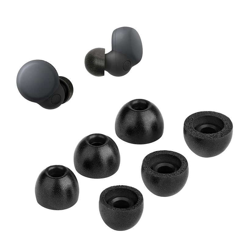 

kwmobile 6x ear tips Sony LinkBuds S compatible earpiece - for replacement pad S/M/L size black color