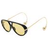 New Fashionable Double Bridge Gradient Sunshade Women'S Fashion Luxury Design Sunglasses Oversized Pilot Sunglasses